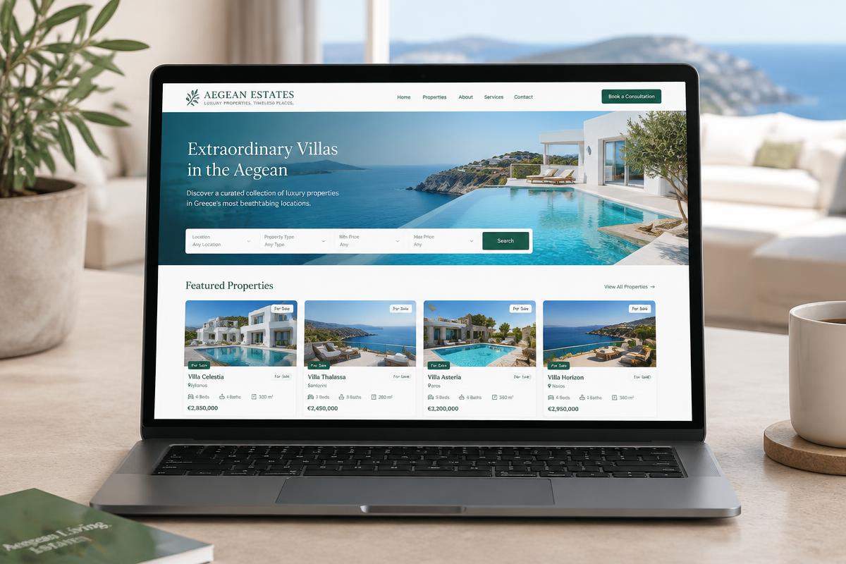 Real Estate Agency demo concept web design